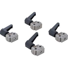 Kit de 4 Colliers de Tuyaux de Freins 4,75 mm (3/16 ) - Acier Résistant - Fixation Sécurisée et Durable - BGS