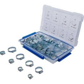 Assortiment de 80 Colliers de Tuyau Flexible - Acier Inoxydable - Fixation Solide et Durable, 80 pcs - D-Work