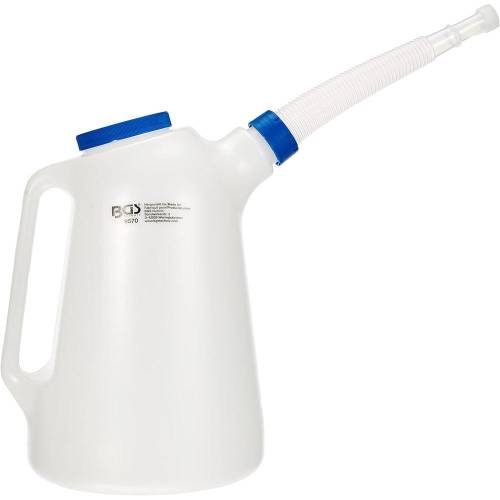 Broc à Bec Verseur Flexible 8L - Plastique, Couvercle Inclus - Pratique et Résistant - BGS