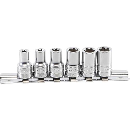 Jeu de Douilles Profil T Plus 6,3 mm (1/4 ) - 6 à 12EP, 6 Pièces - Précision et Robustesse - BGS