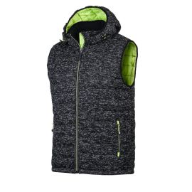 Gilet Sans Manches de Travail Teddy - Taille 4XL - Noir Fluorescent - Sécurité et Confort - NINE WORTHS