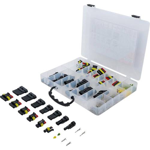 Assortiment de Connecteurs 350 pcs - l. 25 cm, H. 5,4 cm, Prof. 31,6 cm - Matériau Métal et Plastique - D-Work