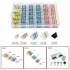 Assortiment de Connecteurs 350 pcs - l. 25 cm, H. 5,4 cm, Prof. 31,6 cm - Matériau Métal et Plastique - D-Work