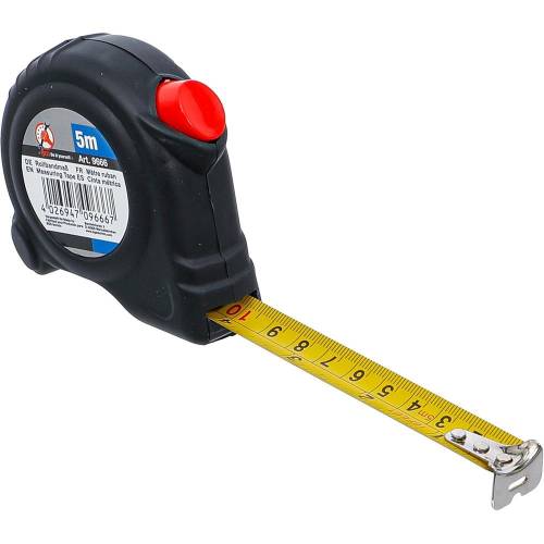 m Ruban 5 m x 19 mm - Précision et Robustesse pour Mesures Faciles, Acier, Pro - D-Work