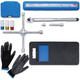 Kit Pneus pour Changement de Roues 9 pcs - Outils Complets et Pratiques, Pro - D-Work