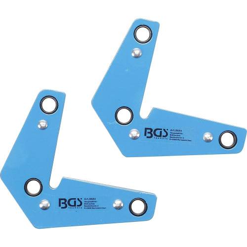 Jeu de Supports Magnétiques Puissants en L - 2 Pièces - Fixation Stable et Pratique - BGS