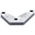 Support Magnétique Puissant en L - 12,1 x 2,5 x 14,1 cm - Acier, Fixation Stable et Pratique - D-Work