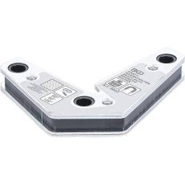 Support Magnétique Puissant en L - 12,1 x 2,5 x 14,1 cm - Acier, Fixation Stable et Pratique - D-Work