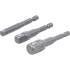 Jeu d'Adaptateurs pour Visseuses - Hexagone Mâle 6,3 mm, Femelle 6,3/10/12,5 mm - 3 pcs - Compatibilité et Polyvalence - D-Work