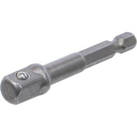 Adaptateur Perceuse Empreinte Six Pans 6,3 mm - Carré Mâle 10 mm - Compatibilité et Précision, Acier - D-Work