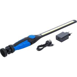 Lampe de Travail COB-LED/UV Ultra Plate - 9,1x5,6x49,5 cm - Puissante et Compacte - BGS
