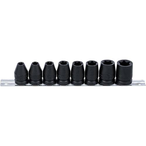 Jeu de Douilles à Choc Profil E 12,5 mm (1/2 ) E10 - E24 8 Pièces - Acier Résistant - Usage Professionnel - BGS