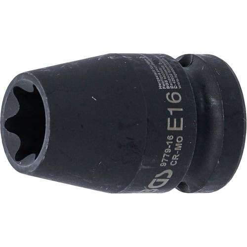 Douille à Choc Profil E16 12,5 mm (1/2 ) - Acier Résistant - Usage Professionnel - BGS