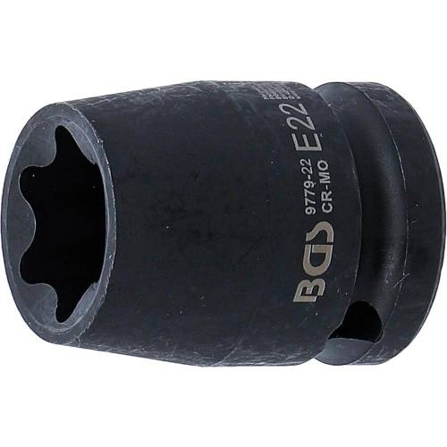 Douille à Choc Profil E 12,5 mm (1/2 ) E22 - Résistante et Précise - BGS