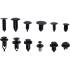 Assortiment de Clips Sapin Plastiques Universels - 192 pcs - Fixation Rapide et Polyvalente - D-Work