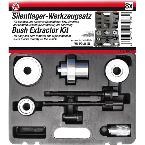 Jeu d Outils pour Silentblocs VW Polo 9N - Kit Complet - Montage Facile et Précis - D-Work