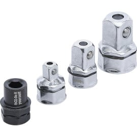 Jeu d Adaptateurs Industriels pour Clé Polygonale à Cliquet - 4 Pièces - Acier Résistant - Polyvalence et Précision - BGS