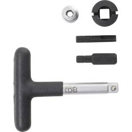 Jeu de Clés Universelles de Service d'Huile 5 pcs - 6,3 mm (1/4) / 10 mm (3/8) - Pour Bouchons de Vidange Plastique - D-Work