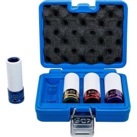 Jeu de Douilles de Puissance 12,5 mm (1/2 ) - 17/19/21/22 mm, 4 Pièces - Protection Intégrée, Résistance et Précision - BGS