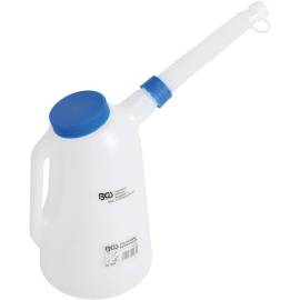Broc à Bec Verseur Flexible 2L - Plastique, Couvercle Inclus - Pratique et Ergonomique, Pro - D-Work