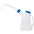 Broc à Bec Verseur Flexible 1L - Plastique, Couvercle Inclus - Pratique et Ergonomique - BGS