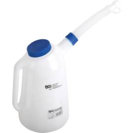 Broc à Bec Verseur Flexible 3L - Plastique, Couvercle Inclus - Pratique et Ergonomique - BGS