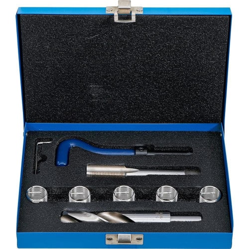 Kit de Réparation de Filets M18 x 1,5 - 9 pcs - Réparation Précise et Durable - Acier, Pro - D-Work