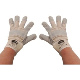 Gants de Travail Rembourrés Taille 10,5 - Cuir Résistant - Protection et Confort - BGS
