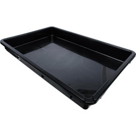 Bac Multifonctions 42L 88 x 60 x 11 cm - Plastique Noir, Bec Verseur - Pratique et Résistant, Pro - D-Work