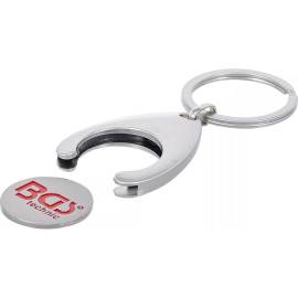 Porte-clé avec Jeton pour Caddy - 1 pcs, 4,8 x 0,9 x 7 cm - Plastique, Pratique et Résistant - D-Work