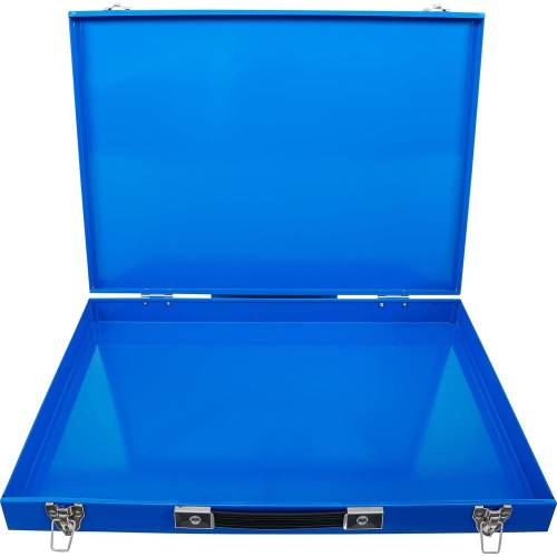 Caisse à Outils Métallique Vide - 42,7x7,2x57,6 cm - Acier Robuste - Compatible Inserts Servante d’Atelier - BGS