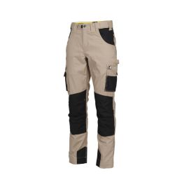 Pantalon de Travail Adam - Taille 36 - Beige/Noir - Résistant et Confortable - NINE WORTHS