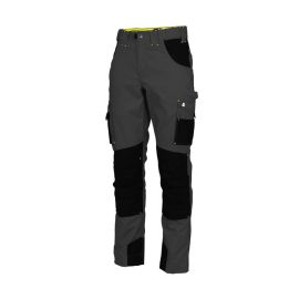Pantalon de Travail Adam - Taille 38 - Gris/Noir - Résistant et Confortable - NINE WORTHS