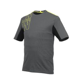 T-Shirt de Travail Manches Courtes Peter - Taille 4XL - Anthracite/Jaune Fluo - Résistant et Confortable - NINE WORTHS