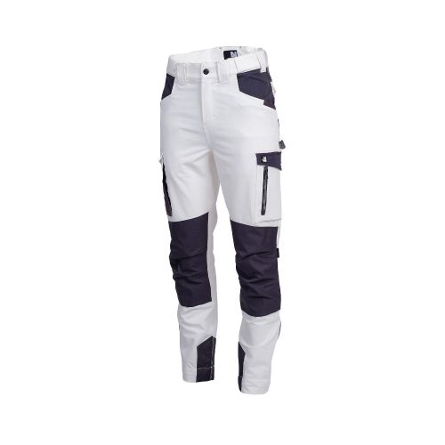 Pantalon de Travail Leonard Taille 42 – Blanc/Gris – Confort et Résistance – NINE WORTHS - NINE WORTHS