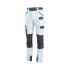 Pantalon de Travail Cary - Taille 42 - Blanc/Gris - Résistant et Confortable - NINE WORTHS