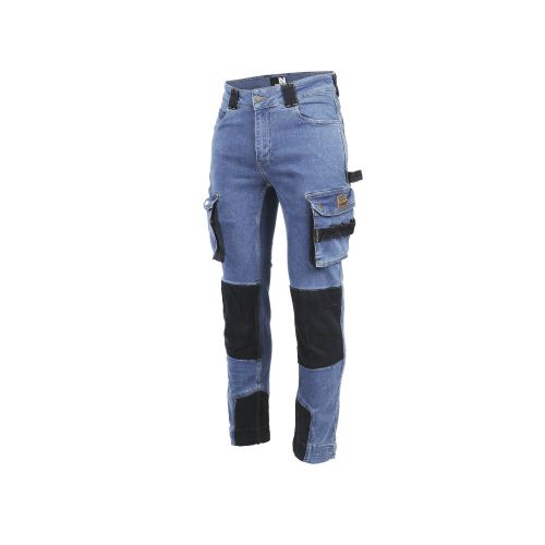 Pantalon de Travail NEO - Taille 44 - Bleu Lavé - Résistant et Confortable - NINE WORTHS