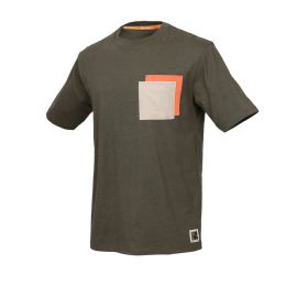 T-Shirt Manches Courtes de Travail Jaspe - Taille L - Kaki, Confort et Résistance - NINE WORTHS