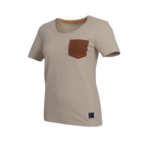 T-Shirt Manches Courtes de Travail Agathe - Taille S - Couleur Sable - Résistant et Confortable - NINE WORTHS