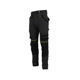 Pantalon de Travail Sacha - Taille 40 - Noir/Jaune Fluo - Résistant et Confortable - NINE WORTHS