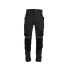 Pantalon de Travail Sacha - Taille 44 - Noir/Jaune Fluo - Résistant et Confortable - NINE WORTHS