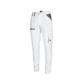 Pantalon de Travail Marlow Taille M – Blanc/Gris – Confort et Résistance - NINE WORTHS