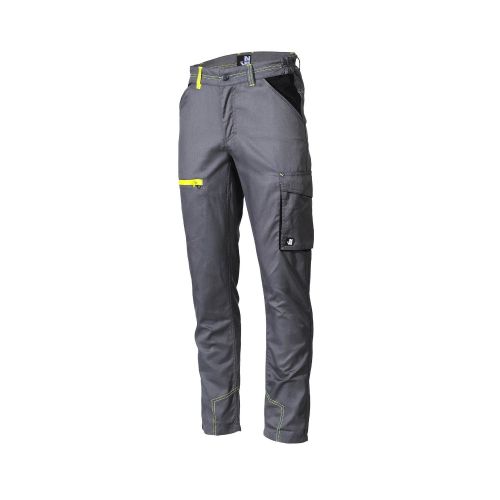 Pantalon de Travail Marlow Taille L – Gris/Jaune Fluo – Confort et Résistance – NINE WORTHS - NINE WORTHS