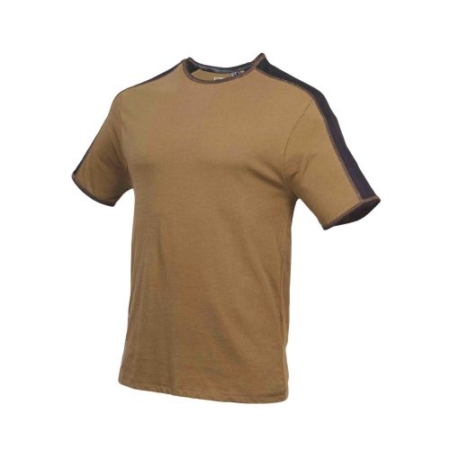 T-Shirt Manches Courtes de Travail Andy - Taille XL - Camel - Résistant et Confortable - NINE WORTHS