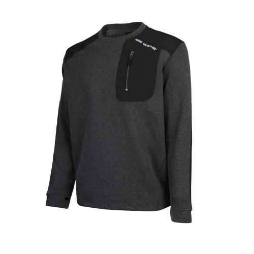 Sweat de Travail Statam - Taille 4XL - Anthracite Chiné - Résistant et Confortable - NINE WORTHS