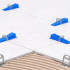 Fliesenverlege-Set 100 selbstnivellierende Sprossen 1 mm + Zange + 100 Keile im Eimer - Speziell für Fliesen - Diamwood