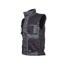 Gilet Sans Manches de Travail Piattec - Taille S - Gris/Noir - Résistant et Confortable - NINE WORTHS