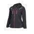 Blouson de Travail en Softshell Femme Florence - Taille S - Noir/Fuchsia - Résistant et Confortable - NINE WORTHS