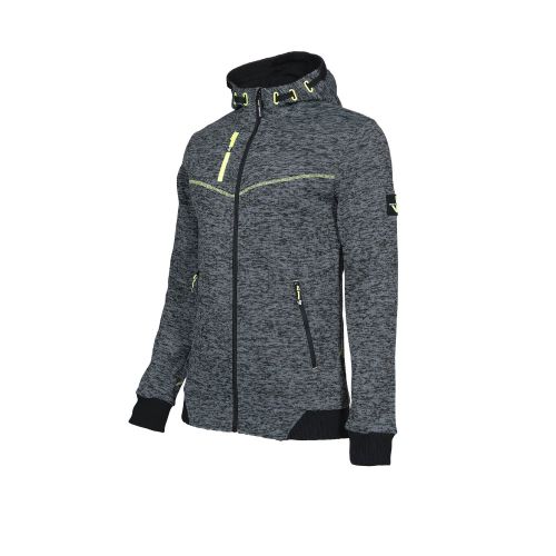 Gilet de Travail Botta - Taille XXL - Gris Chiné/Jaune Fluo - Résistant et Confortable - NINE WORTHS
