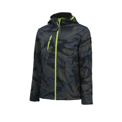 Blouson de Travail Taille S – Woodland/Jaune Fluo – Résistant et Confortable - NINE WORTHS